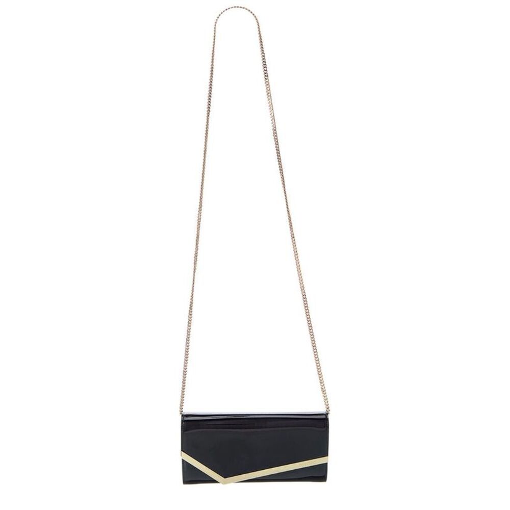 Jimmy Choo Emmie Patent Clutch, Black